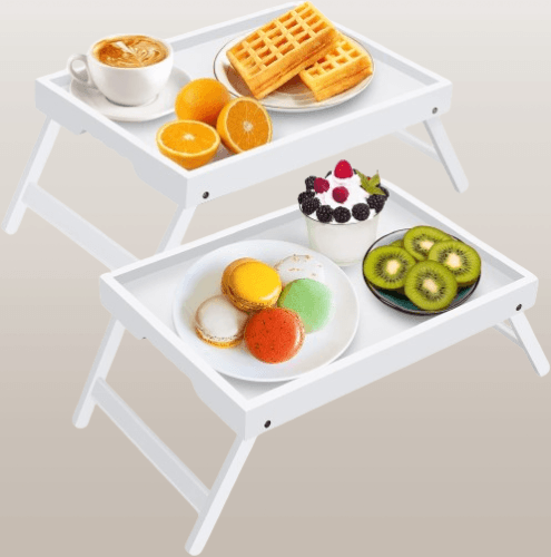 Paquete de 4 bandejas plegables para desayuno en la cama