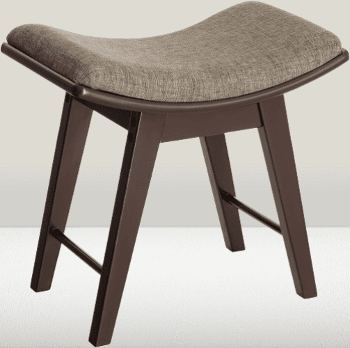 Taburete de tocador con patas de madera