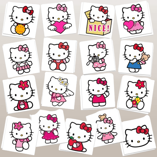 Suministros de fiesta de cumpleanos de gatitos 34 tatuajes