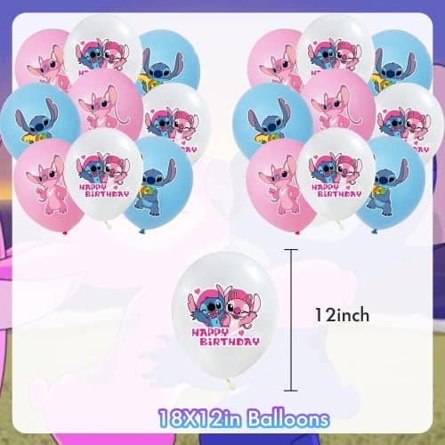 Paquete de 85 suministros para fiesta de cumpleanos de lilo