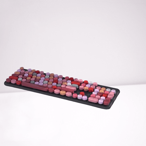 Combos coloridos de teclado inalámbrico para computadora y mouse óptico
